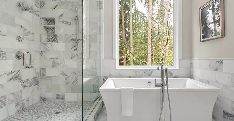 Bathtub to Tile Shower Conversion in Freeport